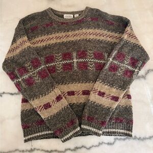 St. John's Bay Men's Crewneck Sweater - Brown and Red